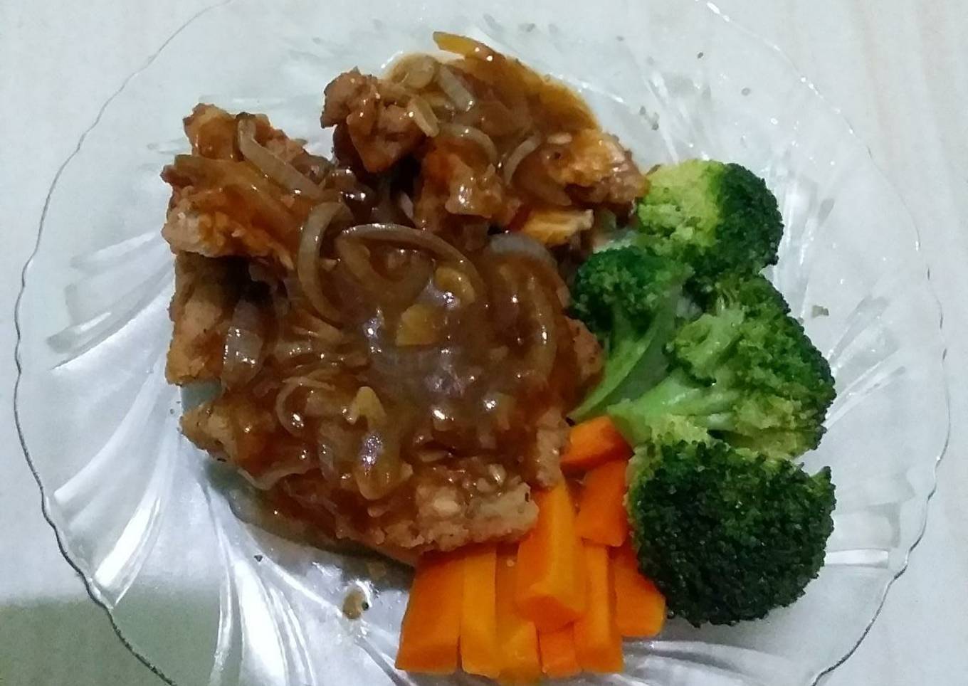 Chicken steak with vaggies