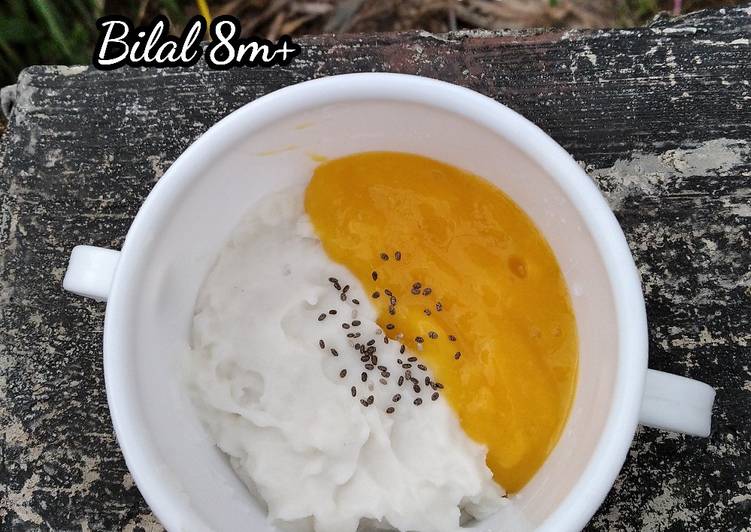 Resep Snack mpasi bubur sumsum mangga 8m+ Anti Gagal