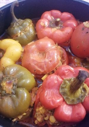 عکسی از دستور دلمه دلبر رنگی رنگی