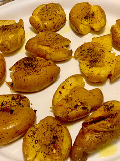 A picture of Oven baked potatoes.