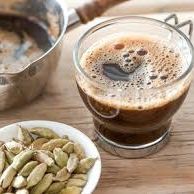 A picture of Qishr (spiced coffee).