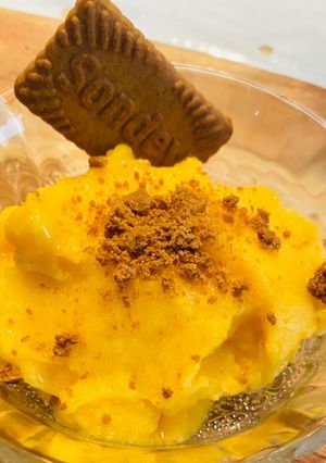 Une photo de Sorbet pêche speculoos 🍑