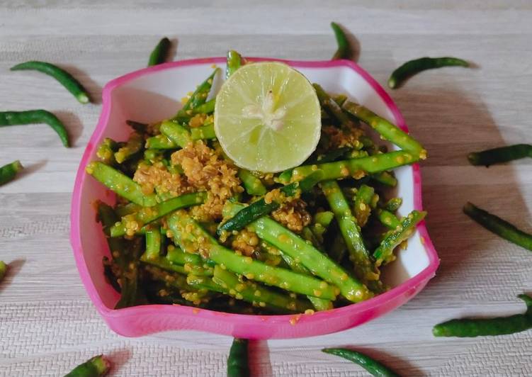 Easiest Way to Make Quick Cluster beans Gavar Pickle