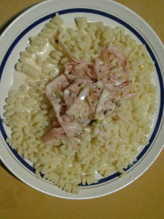 Una foto de Fideos a la crema