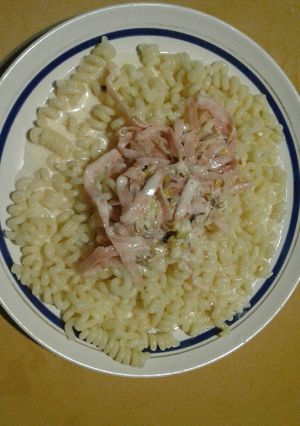 Una foto de Fideos a la crema