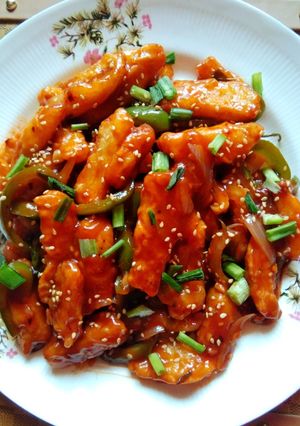 A picture of Honey Chili Potato.