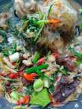 แกงไก่ใส่วุ้นเส้นน้ำปลาร้า