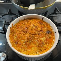 A picture of Curried cauliflower cheese.