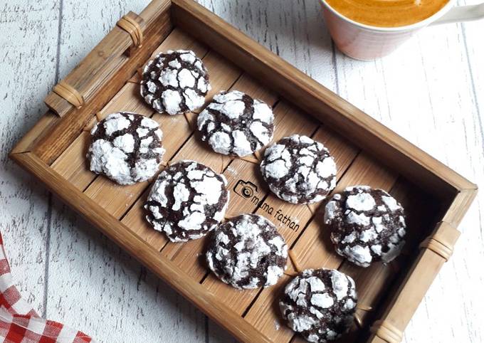 Resep Brownie crinkle cookies Anti Gagal