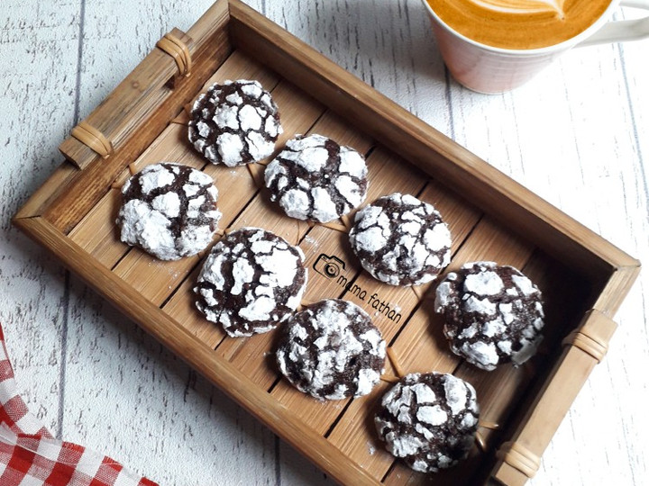 Resep Brownie crinkle cookies Anti Gagal