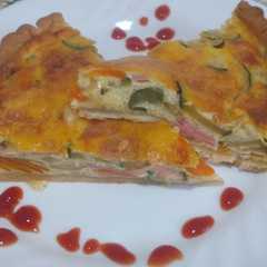 Una foto de Quiche de calabacín y zanahoria