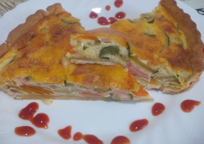 Quiche de calabacín y zanahoria Receta de Aurelia Villa Jerónimo- Cookpad