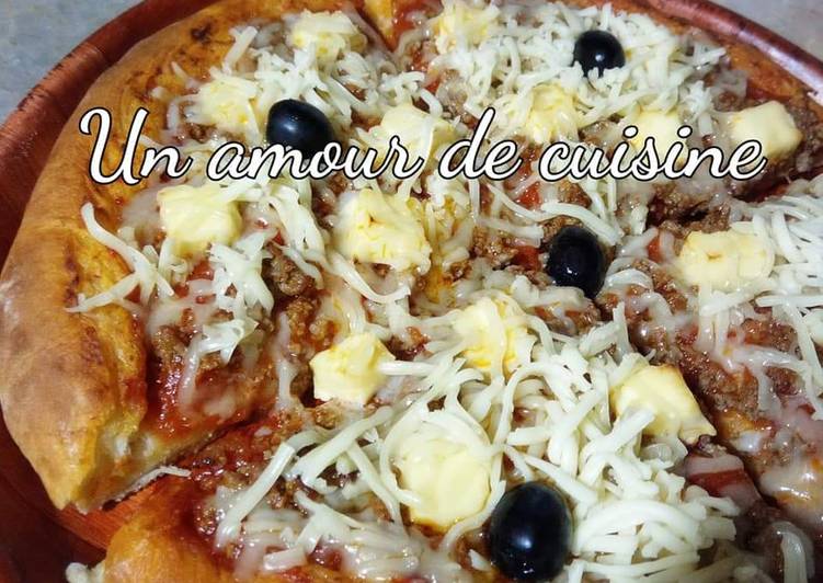 Les Meilleures Recettes de Pizza viande hachée/fromage