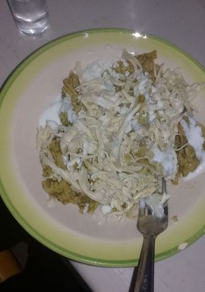 Una foto de Chilaquiles verdes