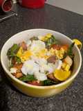 Chicken rocket salad with sweet chilli dressing