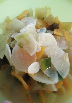 Foto resep Sup Lobak Bakso Jamur