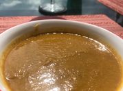 Una foto de crema de lenteja