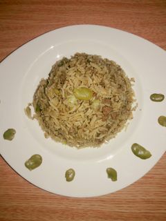 صورة لوصفة رز مع فول