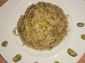 صورة لوصفة رز مع فول