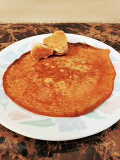 A picture of Whole wheat Jaggery Pancakes.
