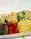 夏日冷便當～甘甜鹹嗆辣五味丸飯糰