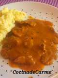 Fricandó de ternera con puré de patatas