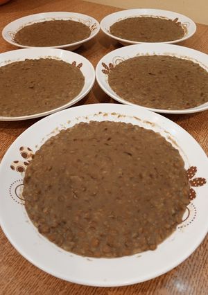 A picture of Mujaddara Makhbousa (Bahriyeh, Mamrouteh).