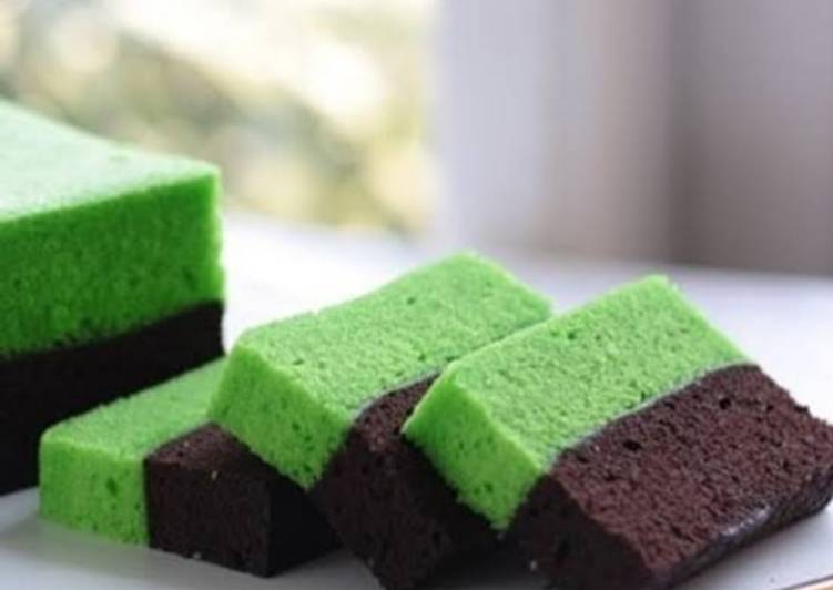 Brownis coklat pandan takaran sendok