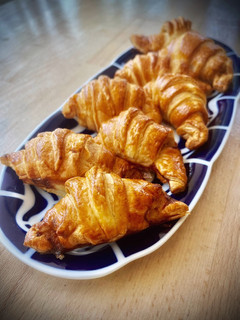 Una foto de Croissant de hojaldre relleno de cabello de ángel (en airfryer)
