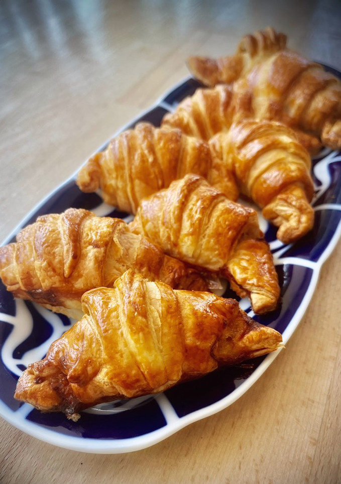 Una foto de Croissant de hojaldre relleno de cabello de ángel (en airfryer)
