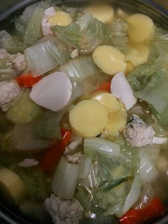 รูปของ ต้มจืดเต้าหู้สันในไก่สับ (อีกนิ๊ดดดจะคลีน)