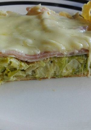Una foto de Tarta de puerros light