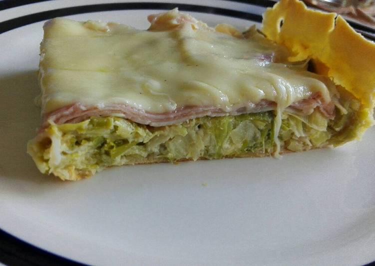 Receta para hacer tarta de puerros