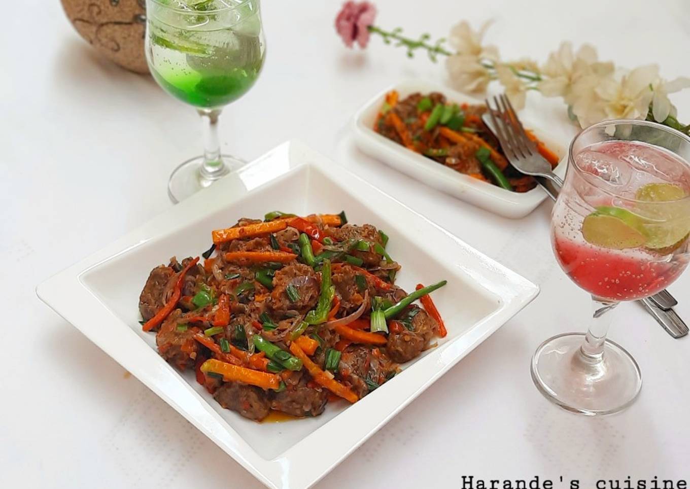 Stir fry gas meat