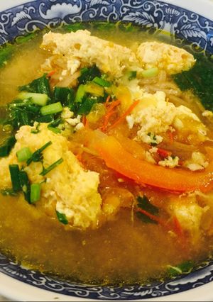 Hình của món Bún riêu tôm khô.