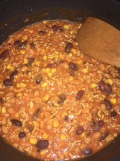 Egyszerű chilis bab recept fotója