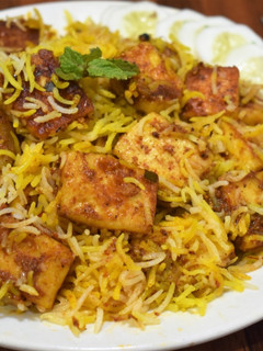 A picture of Paneer Biryani (No Onion/garlic).