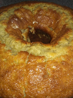 Una foto de Budín de banana y dulce de leche