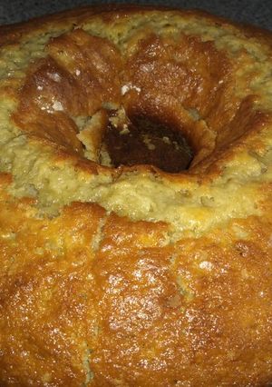 Una foto de Budín de banana y dulce de leche