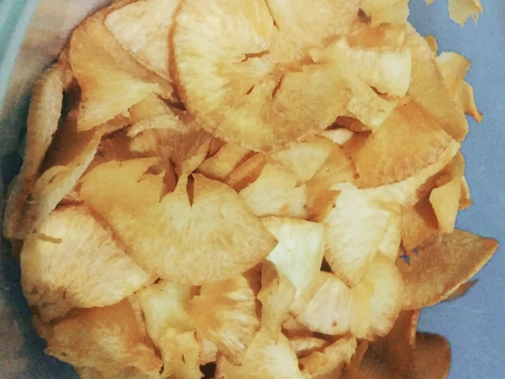 Cara Mudah Membikin Resep 226. Keripik Singkong Renyah yang Uenak Anti Ribet, Lezat Sekali