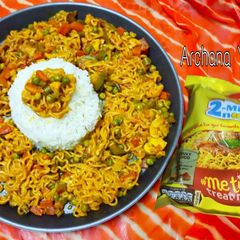 Maggi masala rice A picture of Maggi masala rice.