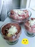 Postre crema de chocolate