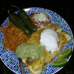 A picture of Brad's enchiladas suizas.