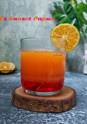 Foto resep 527.Es Sunset Papua