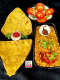 Moong Moth Masala With Tikona Paratha