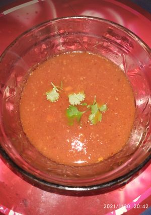 কর্ন টমেটো সুপ(Corn tomato soup recipe in bengali) রেসিপির প্রধান ছবি