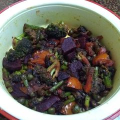 A picture of Mix veg jhal fraige.