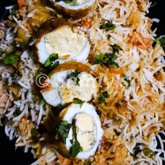 A picture of Egg Biryani.