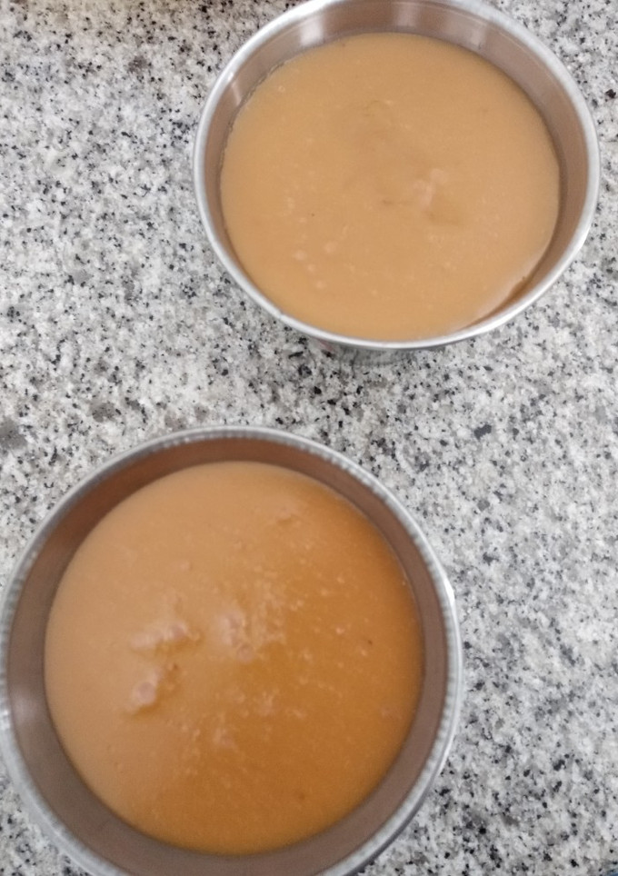 Una foto de Flan de turrón