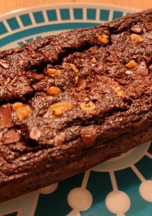 Una foto de Brownie saludable (con manzana y avena)